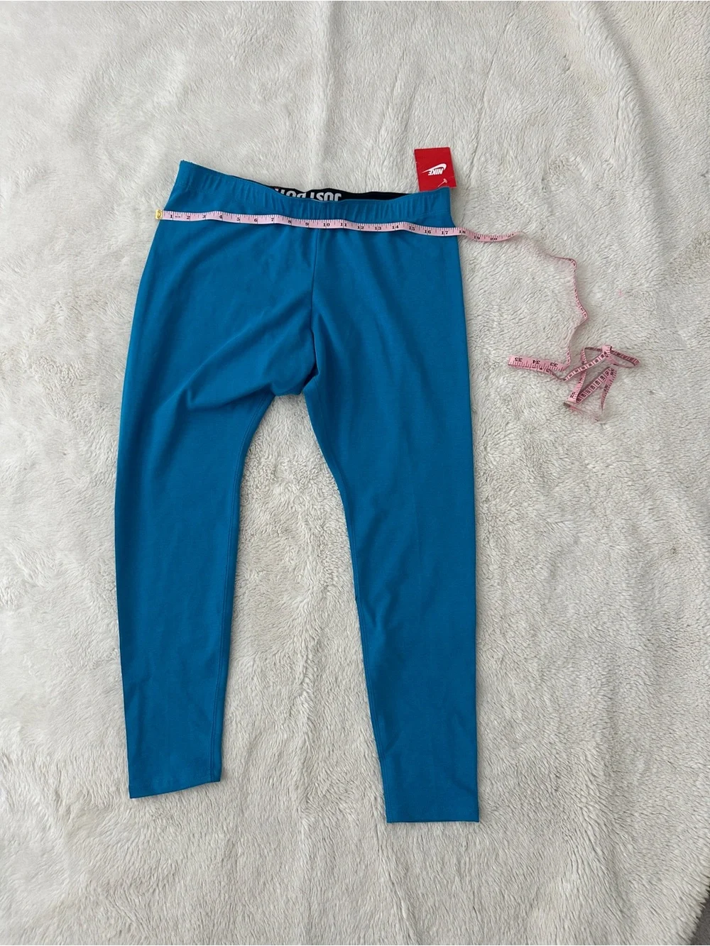 Nike Bright Blue Kids Leggings with Black Swoosh